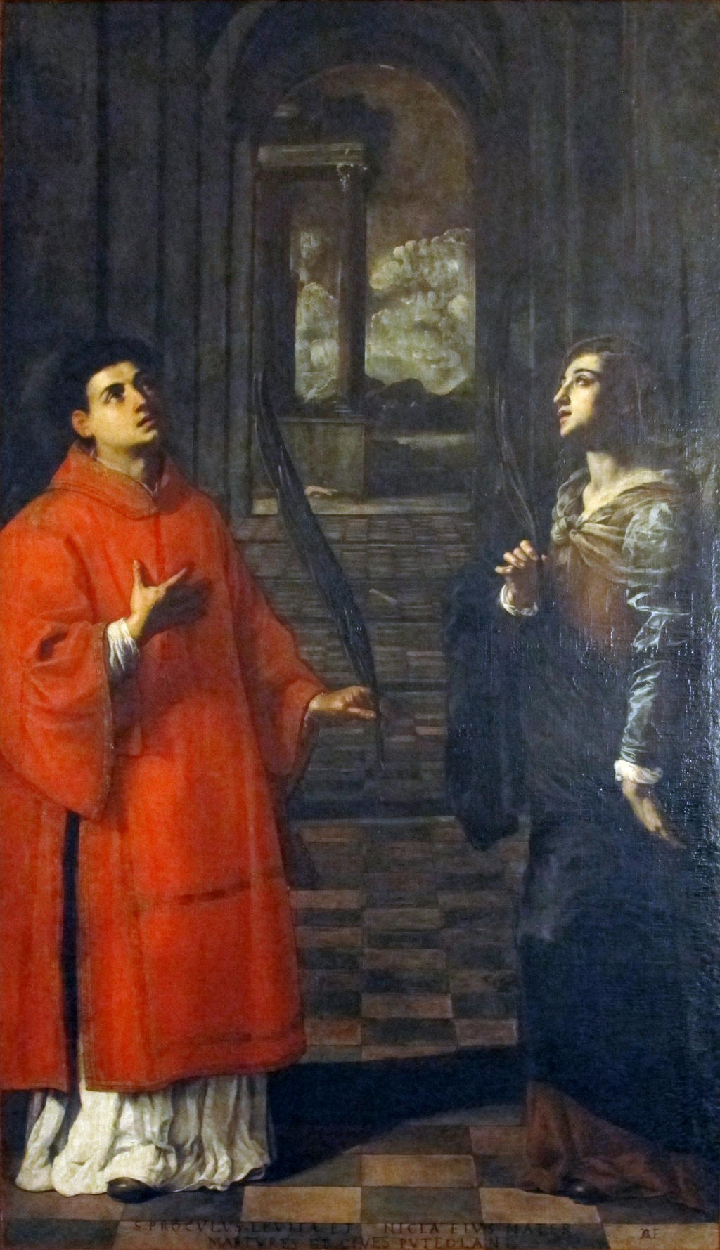 Saints Proculus and Nicea in Detail Artemisia Gentileschi